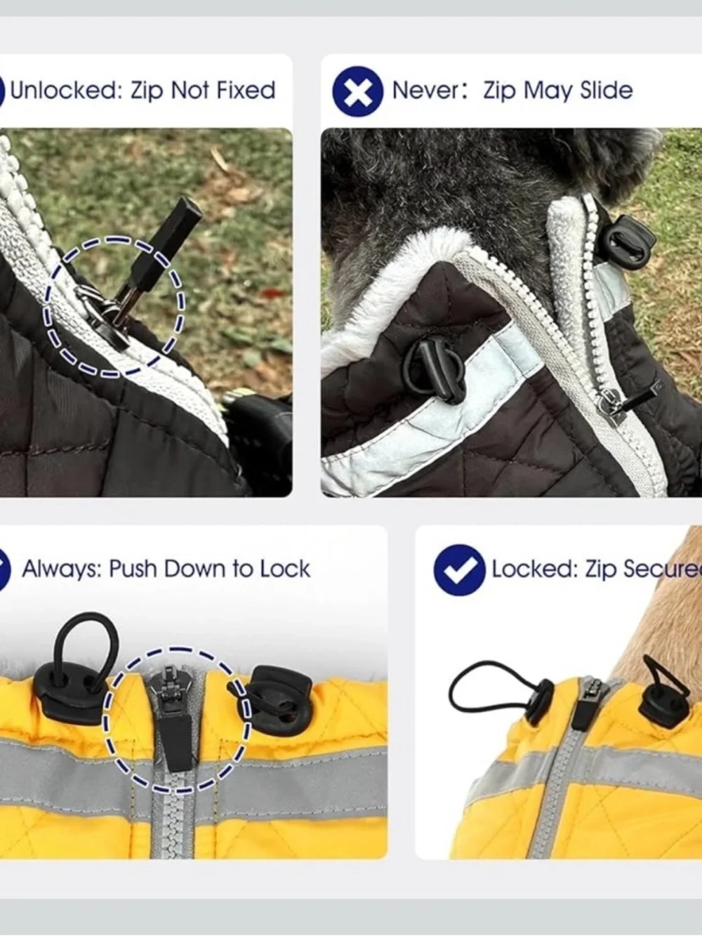 Waterproof XL Dog Winter Jacket With Harness Built In-Reflective 968-3